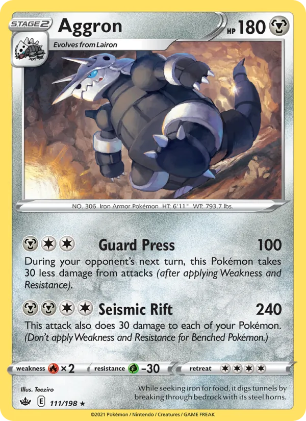 Aggron #111 – Chilling Reign card