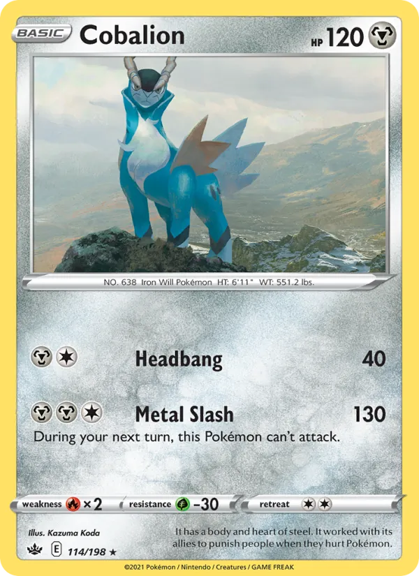 Cobalion #114 – Chilling Reign card
