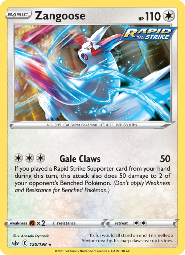 Zangoose #120 – Chilling Reign card