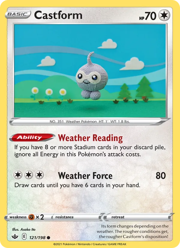 Castform #121 – Chilling Reign card