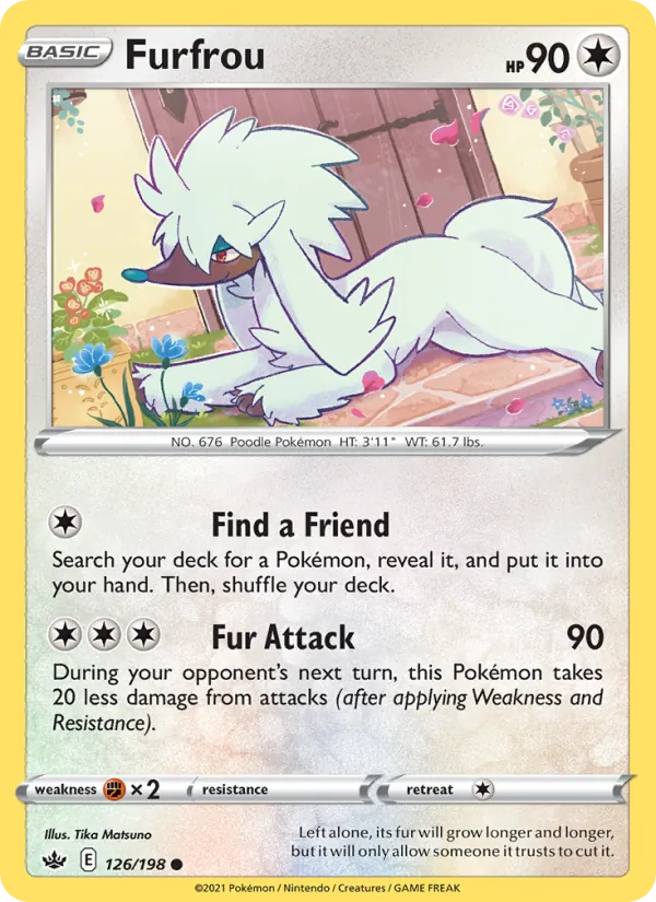 Furfrou #126 – Chilling Reign card