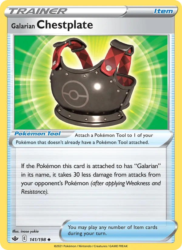 Galarian Chestplate #141 – Chilling Reign card