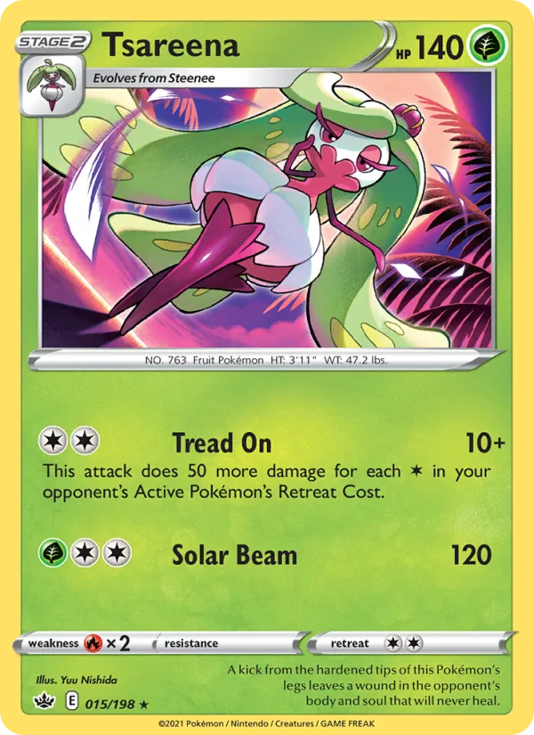 Tsareena #15 – Chilling Reign card