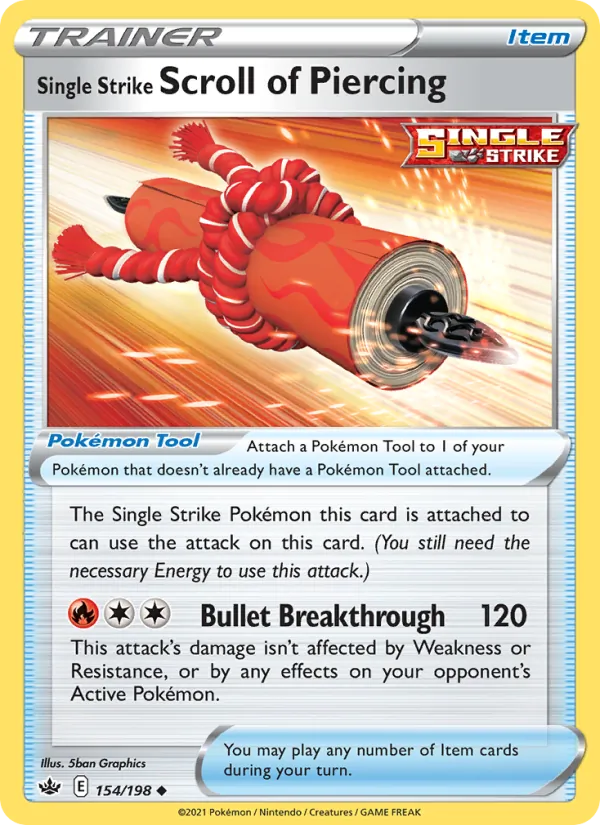 Single Strike Scroll of Piercing #154 – Chilling Reign card