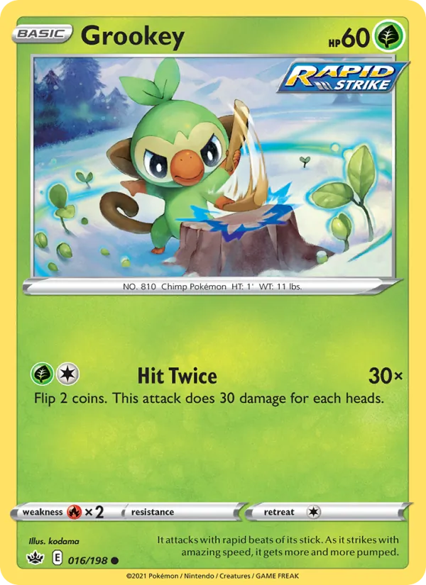 Grookey #16 – Chilling Reign card