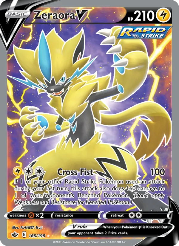 Zeraora V #165 – Chilling Reign card