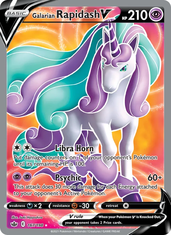 Galarian Rapidash V #167 – Chilling Reign card