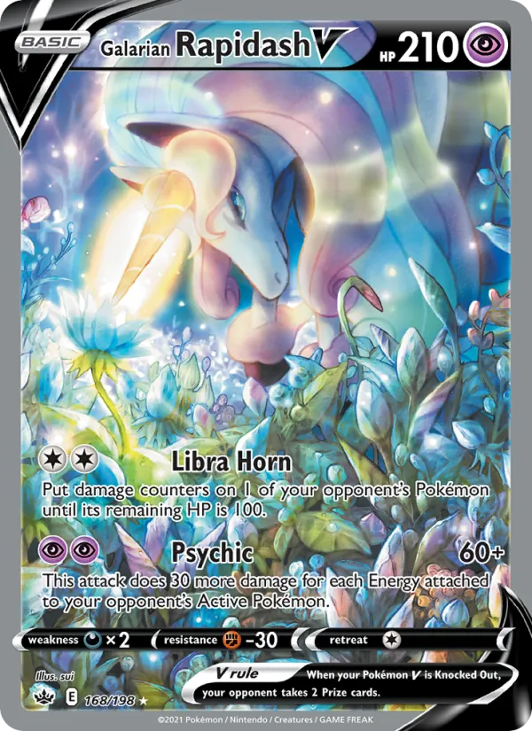 Galarian Rapidash V #168 – Chilling Reign card