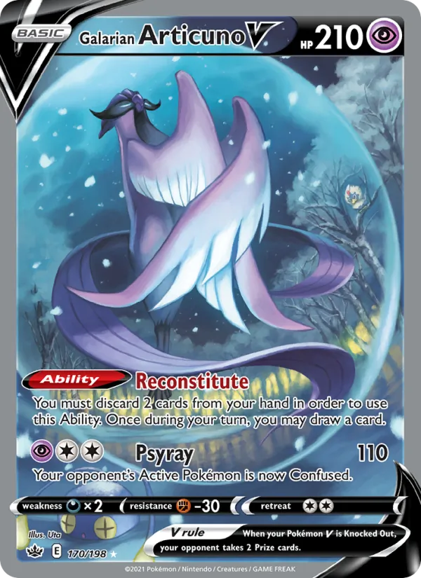 Galarian Articuno V #170 – Chilling Reign card