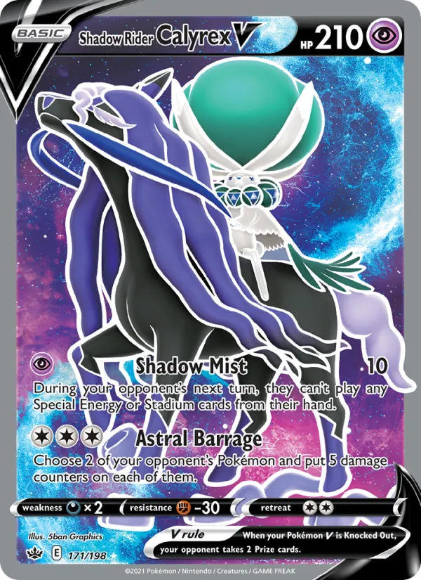 Shadow Rider Calyrex V #171 – Chilling Reign card