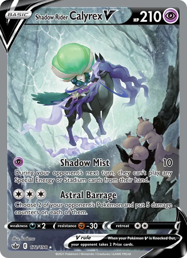Shadow Rider Calyrex V #172 – Chilling Reign card