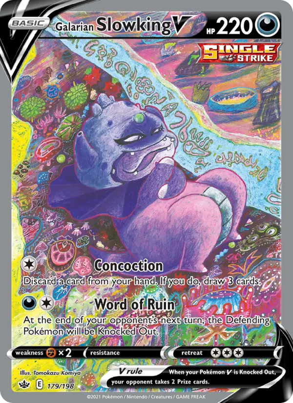 Galarian Slowking V #179 – Chilling Reign card