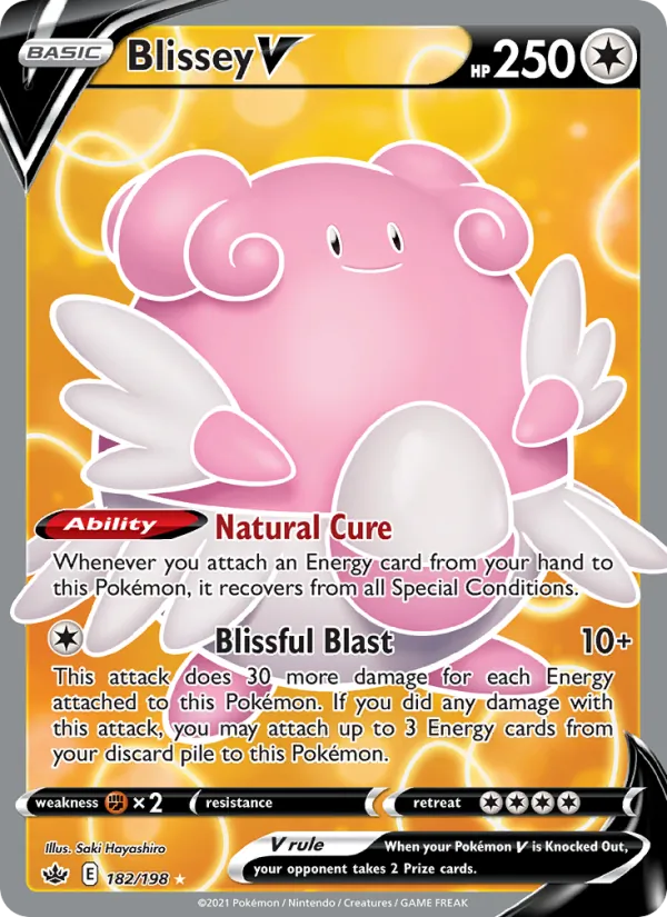 Blissey V #182 – Chilling Reign card