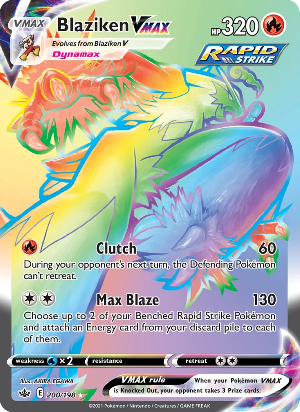 Blaziken VMAX #200 – Chilling Reign card