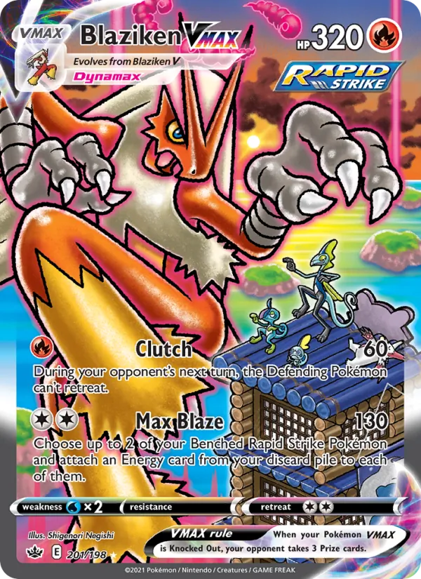 Blaziken VMAX #201 – Chilling Reign card