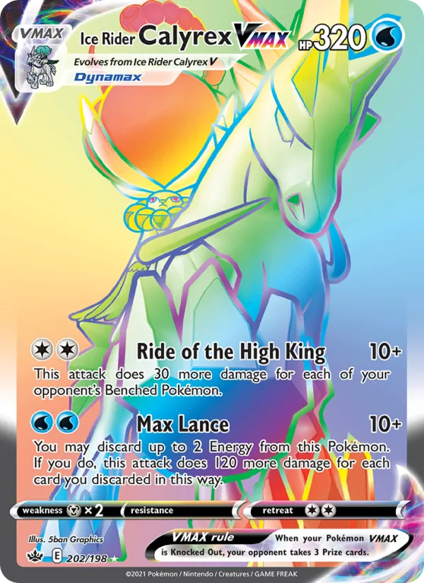 Ice Rider Calyrex VMAX #202 – Chilling Reign card