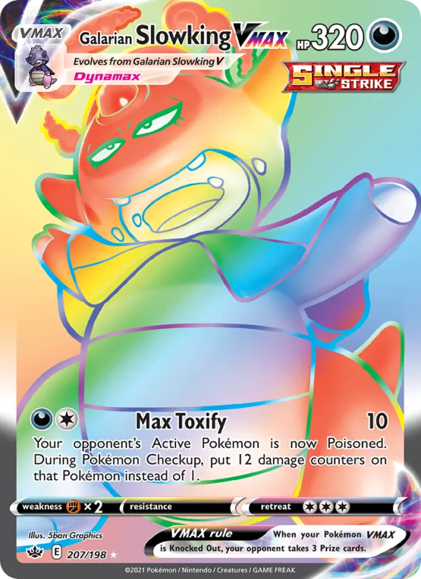 Galarian Slowking VMAX #207 – Chilling Reign card