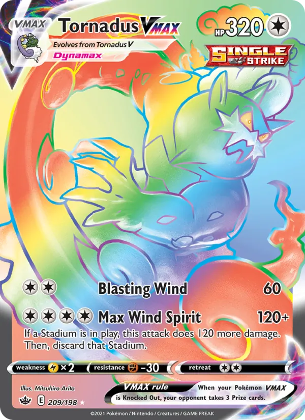 Tornadus VMAX #209 – Chilling Reign card