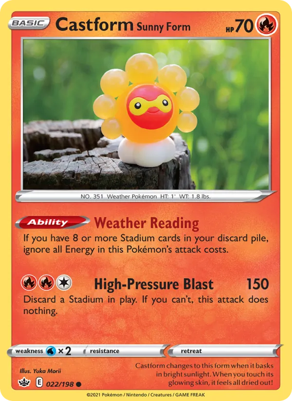 Castform Sunny Form #22 – Chilling Reign card