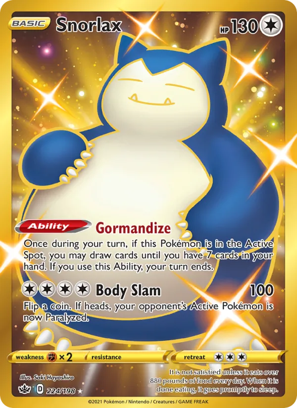 Snorlax #224 – Chilling Reign card