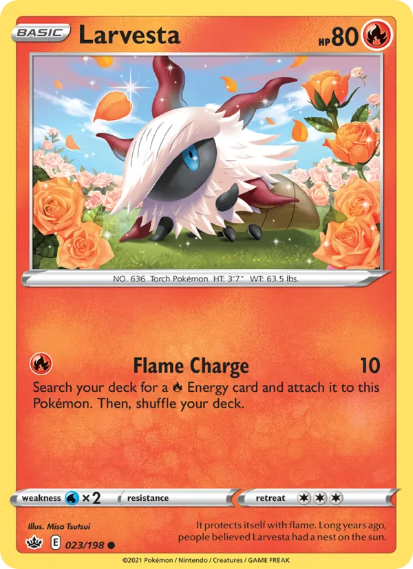Larvesta #23 – Chilling Reign card