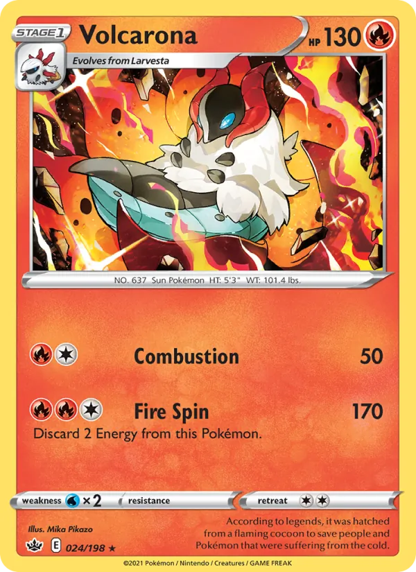 Volcarona #24 – Chilling Reign card