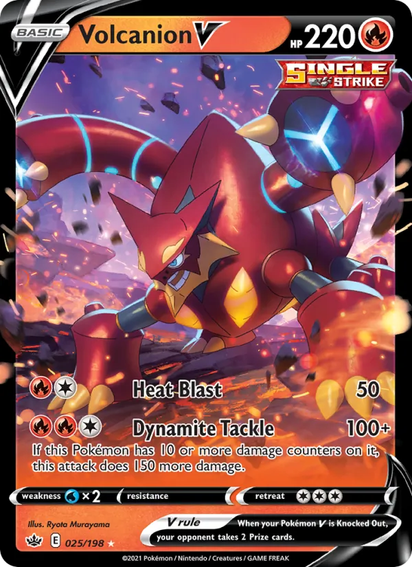 Volcanion V #25 – Chilling Reign card