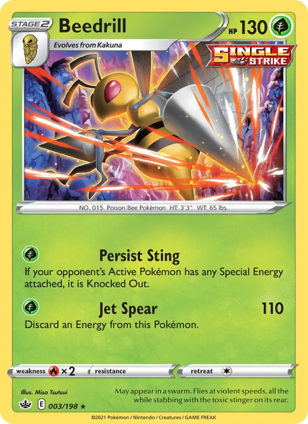 Beedrill #3 – Chilling Reign card