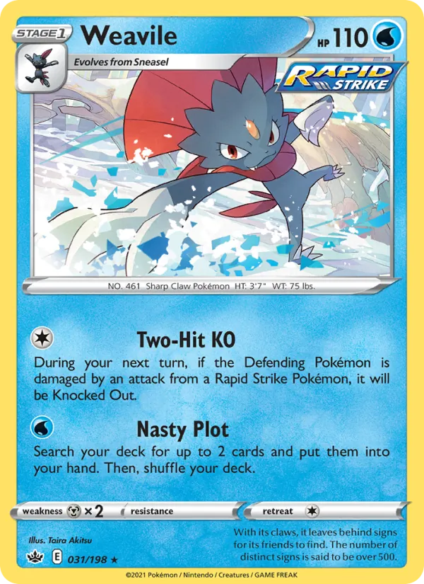 Weavile #31 – Chilling Reign card
