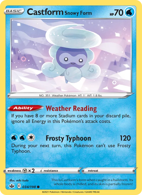Castform Snowy Form #34 – Chilling Reign card