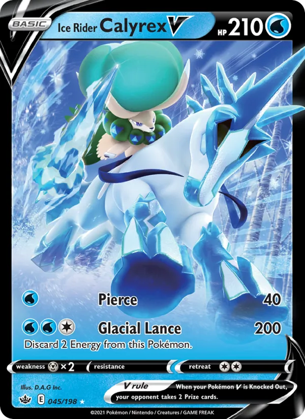 Ice Rider Calyrex V #45 – Chilling Reign card