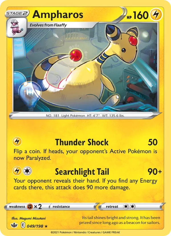 Ampharos #49 – Chilling Reign card