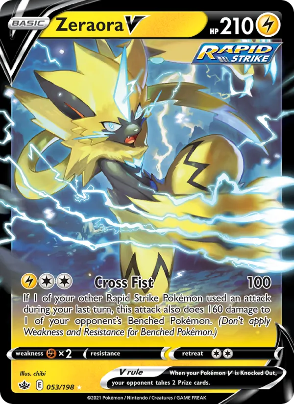 Zeraora V #53 – Chilling Reign card