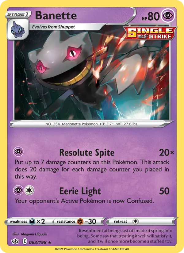 Banette #63 – Chilling Reign card