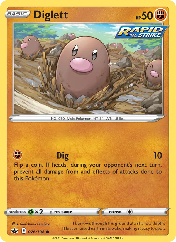 Diglett #76 – Chilling Reign card