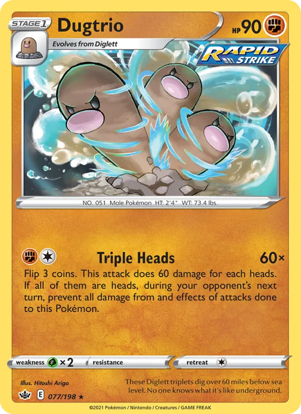 Dugtrio #77 – Chilling Reign card