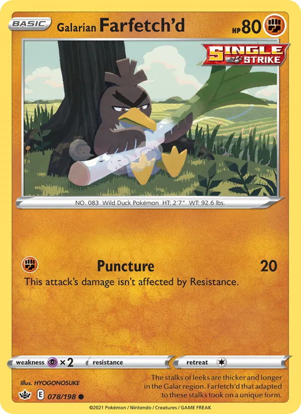 Galarian Farfetch'd #78 – Chilling Reign card