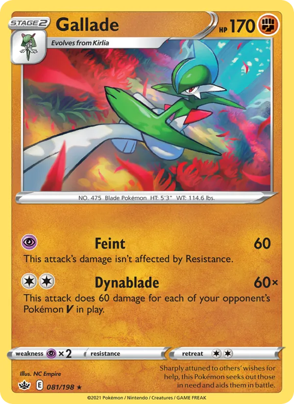 Gallade #81 – Chilling Reign card