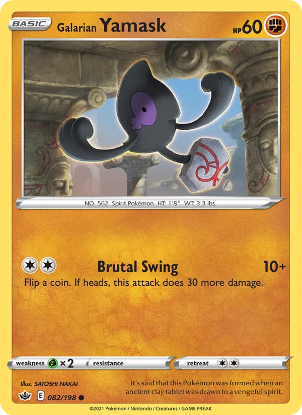 Galarian Yamask #82 – Chilling Reign card