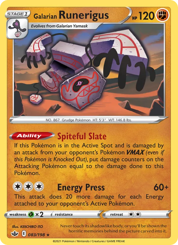 Galarian Runerigus #83 – Chilling Reign card