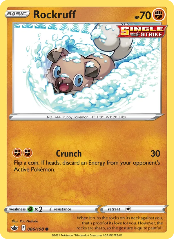 Rockruff #86 – Chilling Reign card