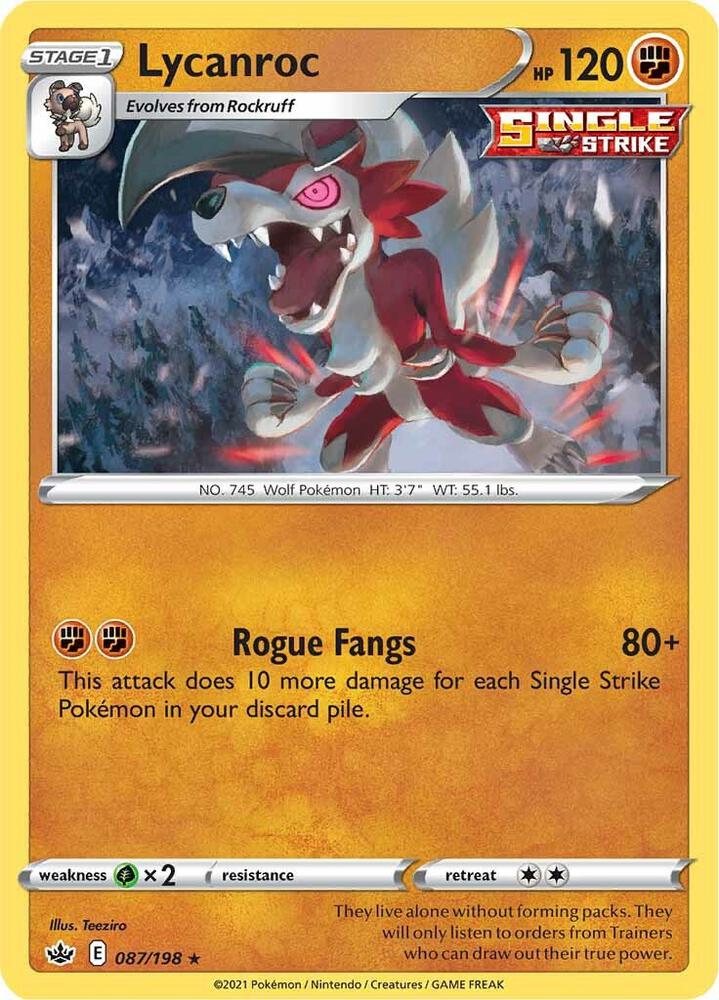 Lycanroc #87 – Chilling Reign card