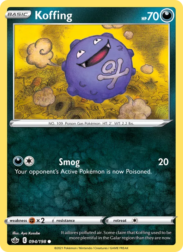 Koffing #94 – Chilling Reign card