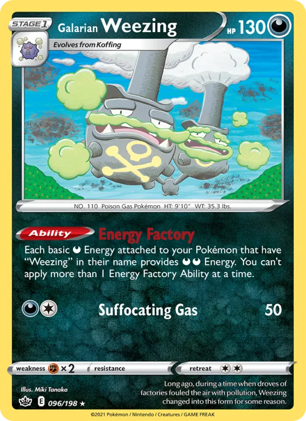 Galarian Weezing #96 – Chilling Reign card