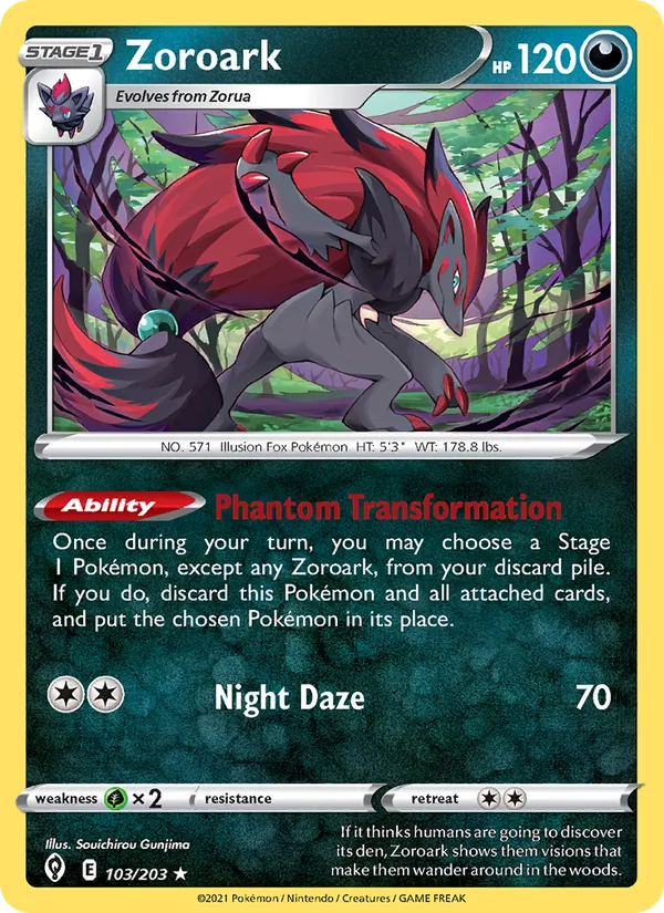 Zoroark #103 – Evolving Skies card