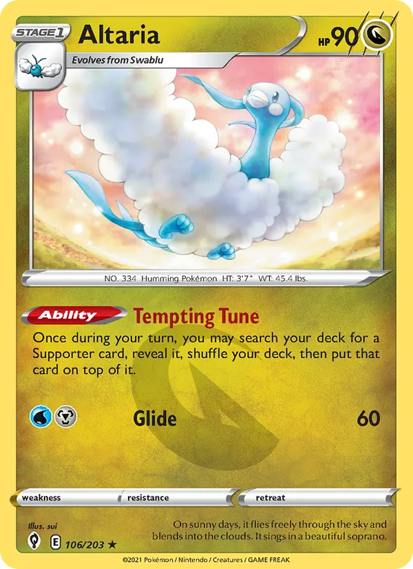 Altaria #106 – Evolving Skies card