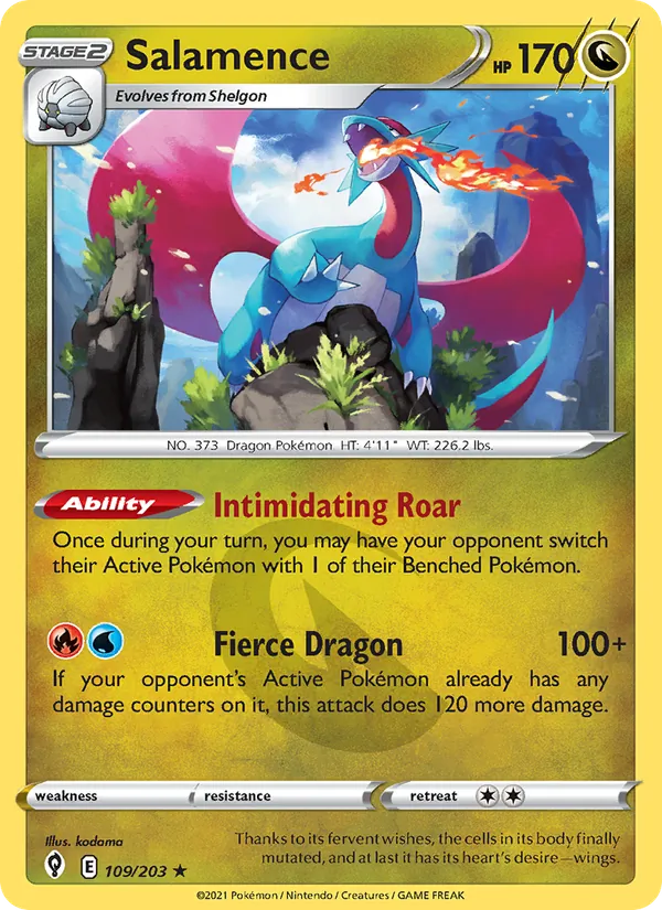 Salamence #109 – Evolving Skies card