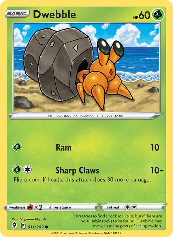 Dwebble #11 – Evolving Skies card