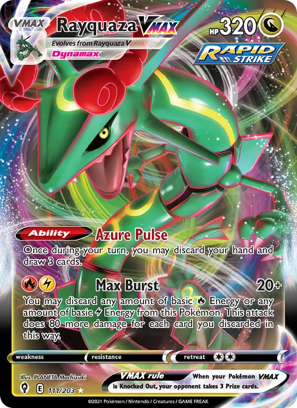 Rayquaza VMAX #111 – Evolving Skies card