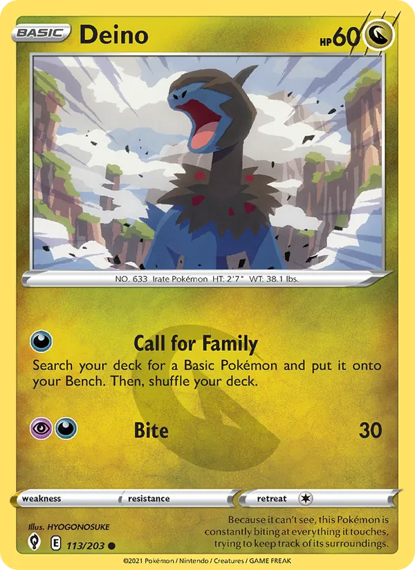 Deino #113 – Evolving Skies card